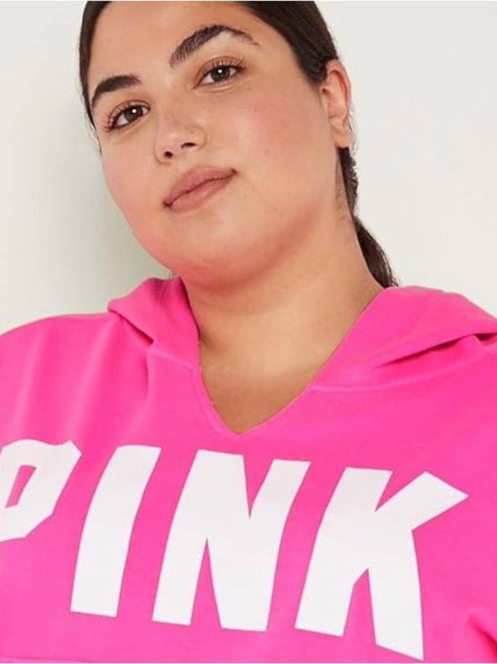 NWOT PINK Victoria's Secret Neon Pink Logo Hoodie